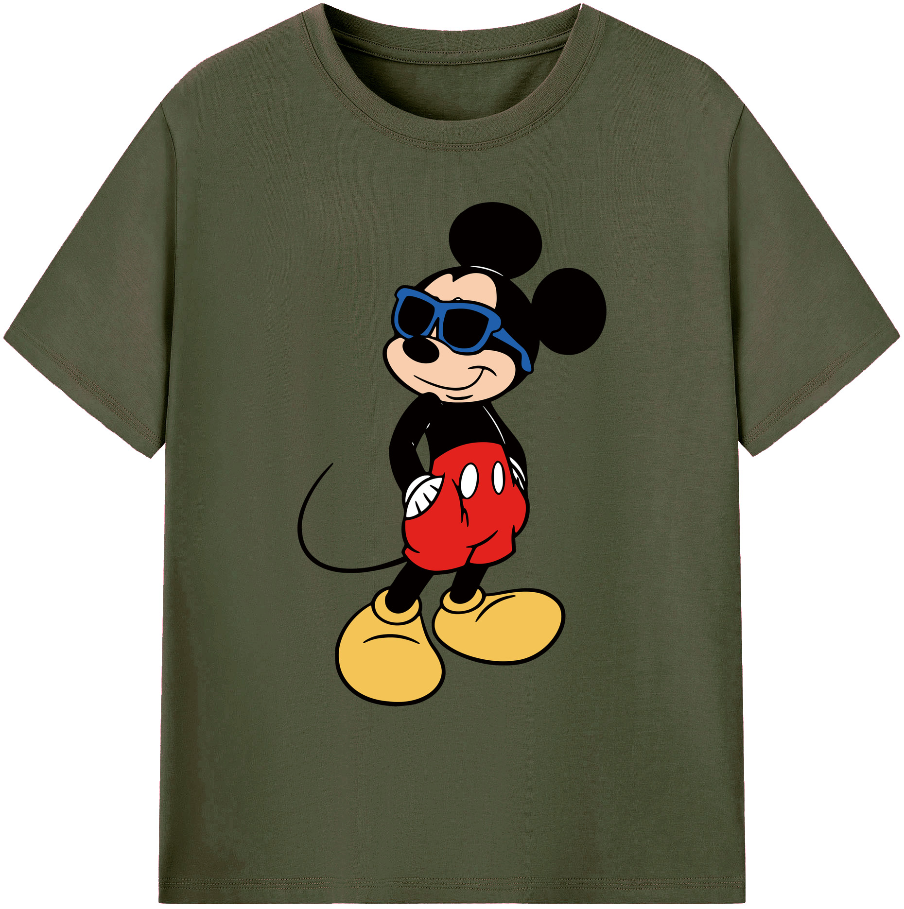 ミッキーマウス Mickey Mouse 綿100％ メンズ半袖Tシャツ｜肌触りやわらか＆通気性